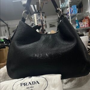Prada Black Hobo Bag